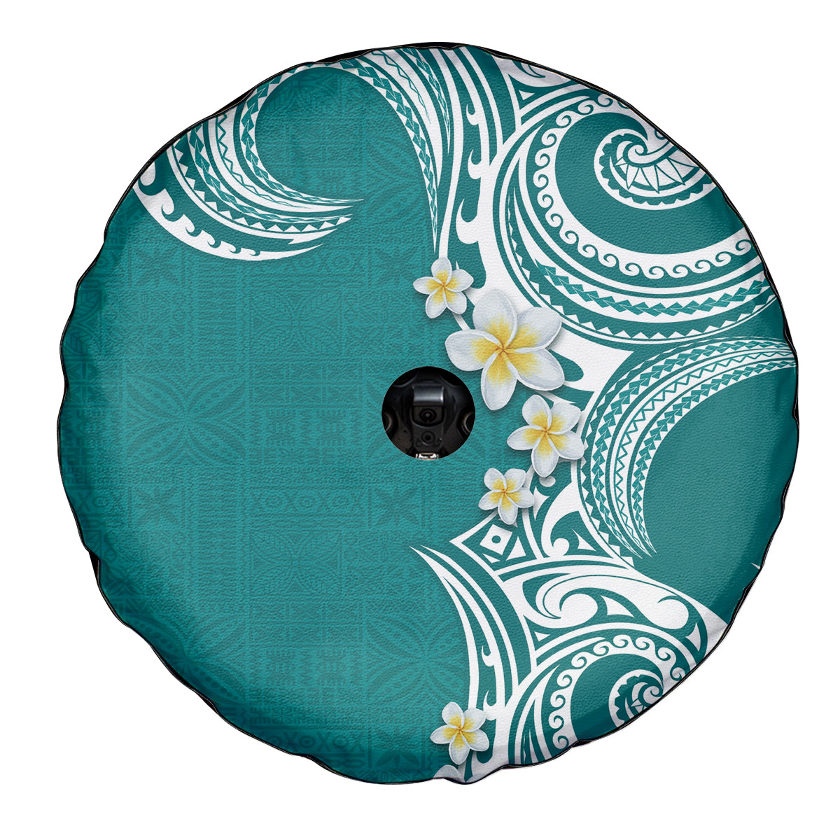Aloha Polynesian Plumeria Flower Spare Tire Cover Teal Color LT03 - Polynesian Pride