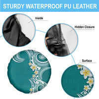 Aloha Polynesian Plumeria Flower Spare Tire Cover Teal Color LT03 - Polynesian Pride