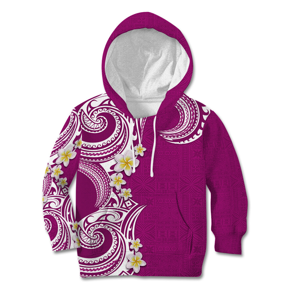 Aloha Polynesian Plumeria Flower Kid Hoodie Pink Color LT03 Hoodie Pink - Polynesian Pride