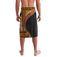 Samoa Siapo Motif and Tapa Pattern Half Style Lavalava Yellow Color