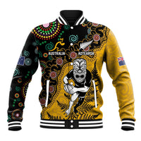 Custom New Zealand and Australia Rugby Baseball Jacket Maori Warrior With Aboriginal Version