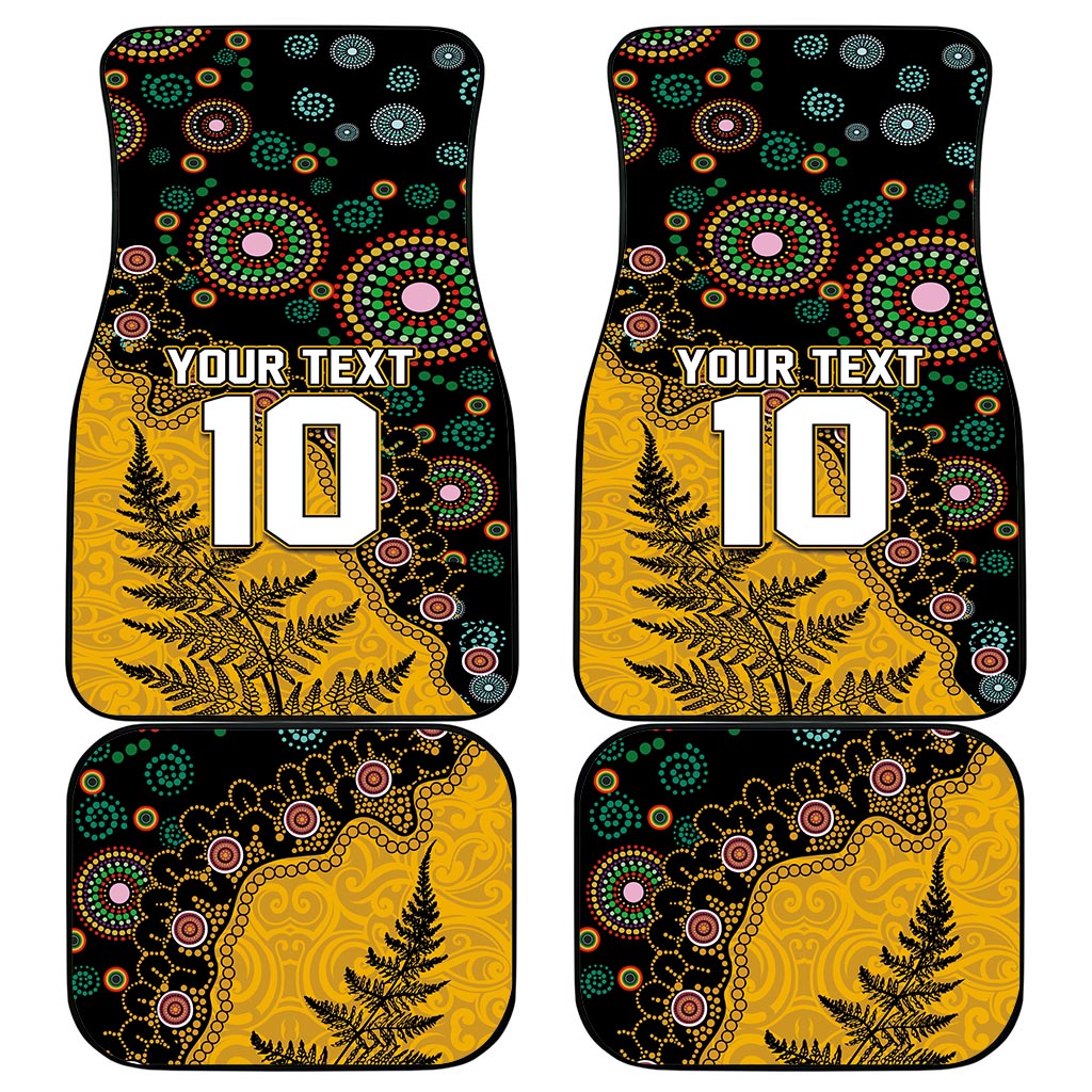Custom New Zealand and Australia Rugby Car Mats Maori Warrior With Aboriginal Version