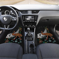 New Zealand Fern and Australia Emu Car Mats Aboriginal Mix Maori Pattern