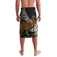 New Zealand Fern and Australia Emu Lavalava Aboriginal Mix Maori Pattern