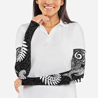 Aotearoa Maori Sea Animals Tribal Arm Sleeves Manta Ray and Shark Moko Pattern Black Color LT03 - Polynesian Pride