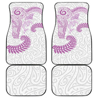 Aotearoa Maori Sea Animals Tribal Car Mats Manta Ray and Shark Moko Pattern Pink Color LT03 - Polynesian Pride