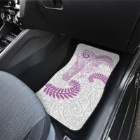 Aotearoa Maori Sea Animals Tribal Car Mats Manta Ray and Shark Moko Pattern Pink Color LT03 - Polynesian Pride