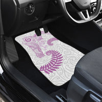 Aotearoa Maori Sea Animals Tribal Car Mats Manta Ray and Shark Moko Pattern Pink Color LT03 - Polynesian Pride