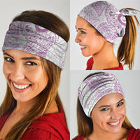 Aotearoa Maori Sea Animals Tribal Neck Gaiter Manta Ray and Shark Moko Pattern Pink Color