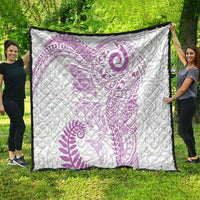 Aotearoa Maori Sea Animals Tribal Quilt Manta Ray and Shark Moko Pattern Pink Color LT03 - Polynesian Pride
