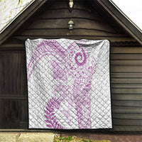 Aotearoa Maori Sea Animals Tribal Quilt Manta Ray and Shark Moko Pattern Pink Color LT03 - Polynesian Pride