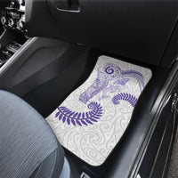 Aotearoa Maori Sea Animals Tribal Car Mats Manta Ray and Shark Moko Pattern Purple Color