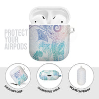 Aotearoa Maori Sea Animals Tribal AirPods Case Manta Ray and Shark Moko Pattern Sweet Pastel