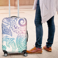 Aotearoa Maori Sea Animals Tribal Luggage Cover Manta Ray and Shark Moko Pattern Sweet Pastel