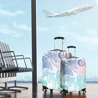 Aotearoa Maori Sea Animals Tribal Luggage Cover Manta Ray and Shark Moko Pattern Sweet Pastel