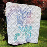 Aotearoa Maori Sea Animals Tribal Quilt Manta Ray and Shark Moko Pattern Sweet Pastel LT03 - Polynesian Pride