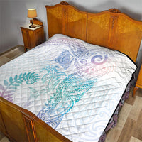 Aotearoa Maori Sea Animals Tribal Quilt Manta Ray and Shark Moko Pattern Sweet Pastel LT03 - Polynesian Pride