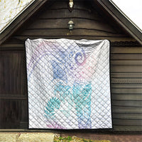 Aotearoa Maori Sea Animals Tribal Quilt Manta Ray and Shark Moko Pattern Sweet Pastel LT03 - Polynesian Pride