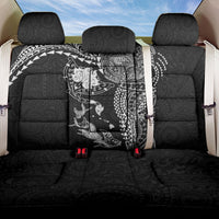 Hawaiian Manta Ray Tribal Back Car Seat Cover Polynesian Art Motifs Black Color