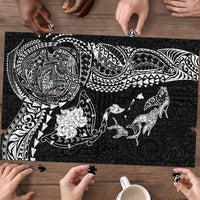 Hawaiian Manta Ray Tribal Puzzle Polynesian Art Motifs Black Color
