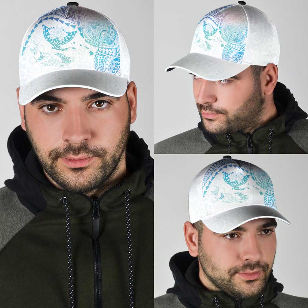 Hawaiian Manta Ray Tribal Classic Cap Polynesian Art Motifs Sweet Pastel LT03 - Polynesian Pride