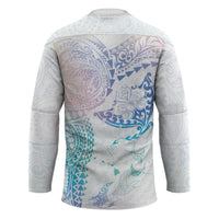 Hawaiian Manta Ray Tribal Hockey Jersey Polynesian Art Motifs Sweet Pastel LT03 - Polynesian Pride