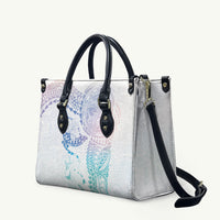 Hawaiian Manta Ray Tribal Leather Bag Polynesian Art Motifs Sweet Pastel LT03 Multicolor - Polynesian Pride