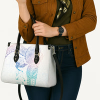 Hawaiian Manta Ray Tribal Leather Bag Polynesian Art Motifs Sweet Pastel LT03 - Polynesian Pride