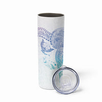 Hawaiian Manta Ray Tribal Skinny Tumbler Polynesian Art Motifs Sweet Pastel