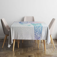 Hawaiian Manta Ray Tribal Tablecloth Polynesian Art Motifs Sweet Pastel