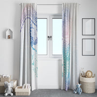 Hawaiian Manta Ray Tribal Window Curtain Polynesian Art Motifs Sweet Pastel