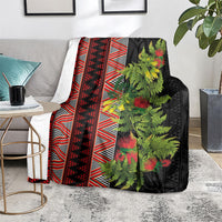 Maori Tukutuku Blanket with Ferns Pohutukawa and Kowhai Tribal Moko Patterns LT03 - Polynesian Pride