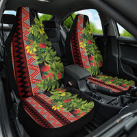 Maori Tukutuku Car Seat Cover with Ferns Pohutukawa and Kowhai Tribal Moko Patterns LT03 One Size Multicolor - Polynesian Pride