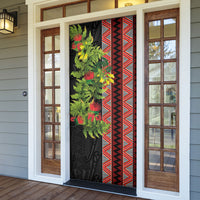 Maori Tukutuku Door Cover with Ferns Pohutukawa and Kowhai Tribal Moko Patterns LT03 - Polynesian Pride