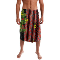 Maori Tukutuku Lavalava with Ferns Pohutukawa and Kowhai Tribal Moko Patterns LT03 Multicolor - Polynesian Pride