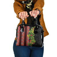 Maori Tukutuku Shoulder Handbag with Ferns Pohutukawa and Kowhai Tribal Moko Patterns LT03 One Size Multicolor - Polynesian Pride