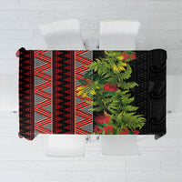 Maori Tukutuku Tablecloth with Ferns Pohutukawa and Kowhai Tribal Moko Patterns LT03 Multicolor - Polynesian Pride