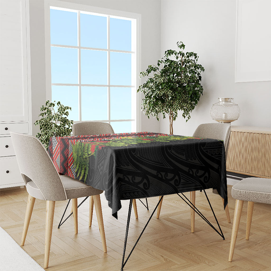 Maori Tukutuku Tablecloth with Ferns Pohutukawa and Kowhai Tribal Moko Patterns LT03 - Polynesian Pride
