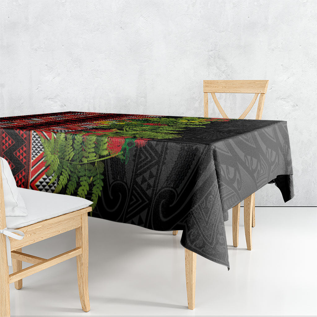 Maori Tukutuku Tablecloth with Ferns Pohutukawa and Kowhai Tribal Moko Patterns LT03 - Polynesian Pride