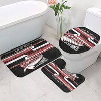 New Zealand Christmas Bathroom Set Funny Santa Claus Haka Dance with Tukutuku