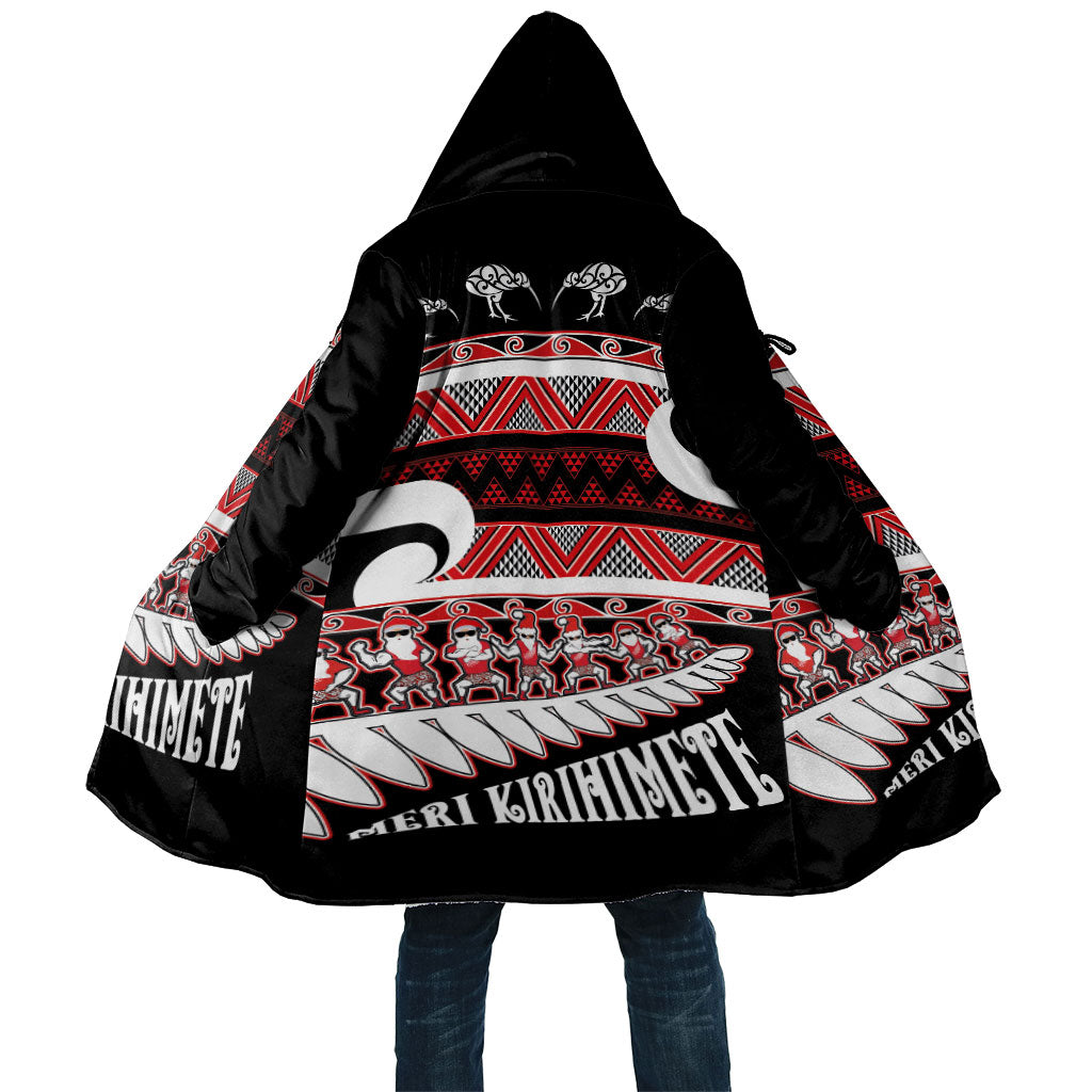 New Zealand Christmas Cloak Funny Santa Claus Haka Dance with Tukutuku LT03 Unisex Multicolor - Polynesian Pride