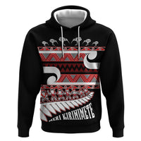 New Zealand Christmas Hoodie Funny Santa Claus Haka Dance with Tukutuku
