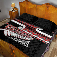 New Zealand Christmas Quilt Bed Set Funny Santa Claus Haka Dance with Tukutuku LT03 - Polynesian Pride