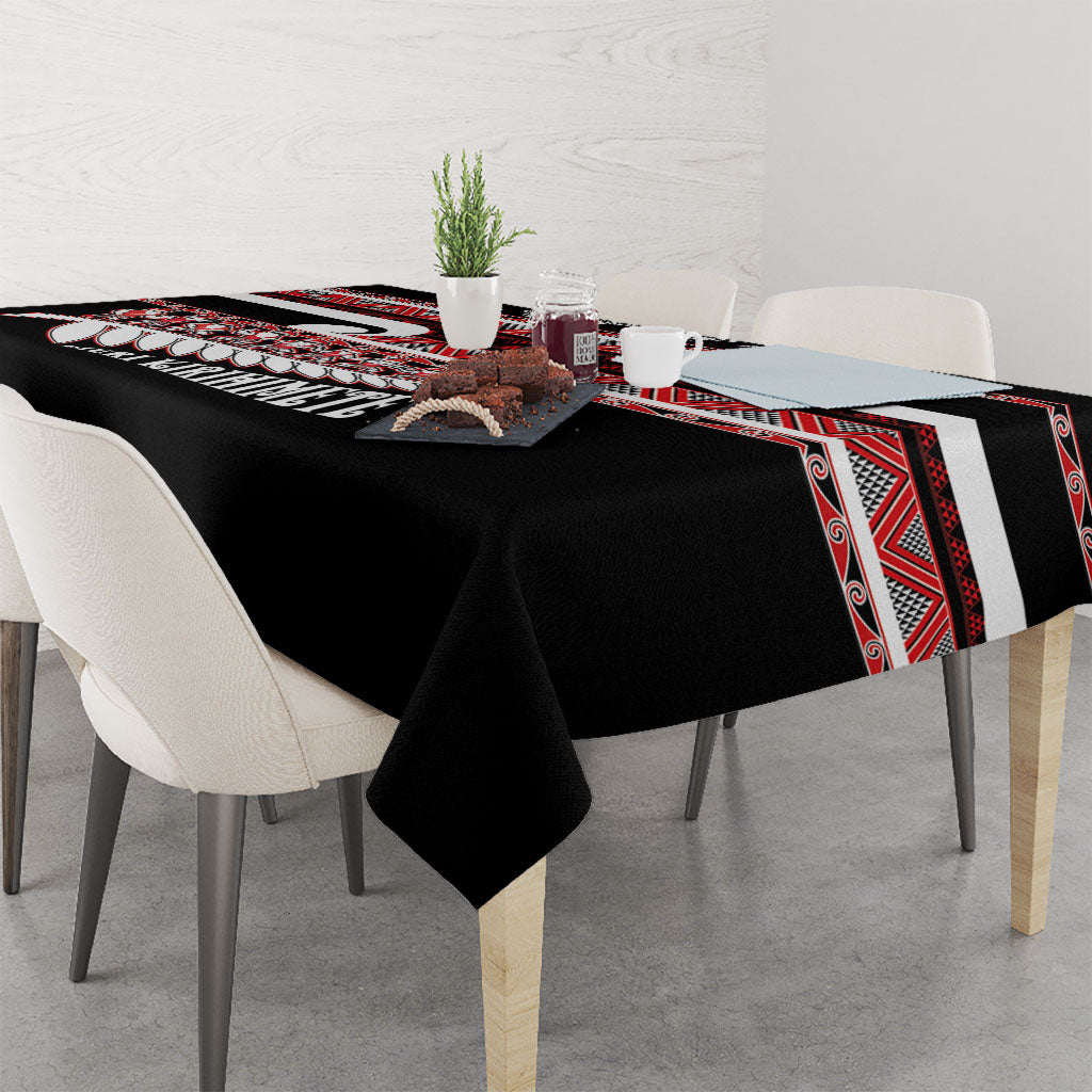 New Zealand Christmas Tablecloth Funny Santa Claus Haka Dance with Tukutuku