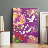 Hawaiian and Japanese Culture Together Canvas Wall Art Kakau Tribal Pattern and Irezumi Art Purple Color LT03 - Polynesian Pride