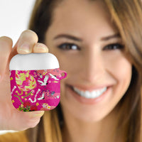 Hawaiian and Japanese Culture Together AirPods Case Kakau Tribal Pattern and Irezumi Art Pink Color LT03 - Polynesian Pride