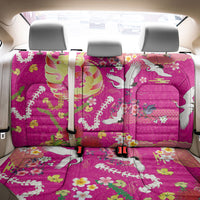Hawaiian and Japanese Culture Together Back Car Seat Cover Kakau Tribal Pattern and Irezumi Art Pink Color LT03 - Polynesian Pride