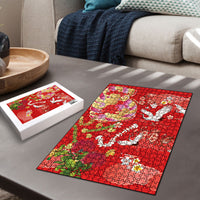 Hawaiian and Japanese Culture Together Puzzle Kakau Tribal Pattern and Irezumi Art Red Color LT03 - Polynesian Pride