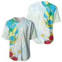 Japanese and Hawaiian Culture Fusion Baseball Jersey Irezumi with Turtles and Lei Kakau Pattern Fresh Vibe LT03 - Polynesian Pride