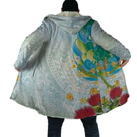 Japanese and Hawaiian Culture Fusion Cloak Irezumi with Turtles and Lei Kakau Pattern Fresh Vibe LT03 - Polynesian Pride